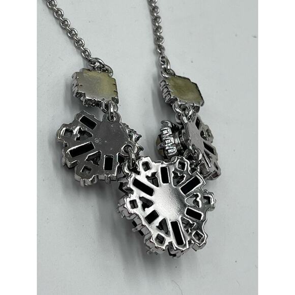 Kate spade Atomic Floral necklace 18" with extender black silver mirror finish - Picture 12 of 14